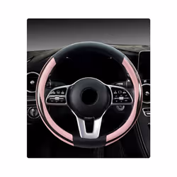 Carbon Fiber Leather Sport O/D Shape Car Steering Wheel Cover steering - 3