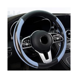 Carbon Fiber Leather Sport O/D Shape Car Steering Wheel Cover steering - 4