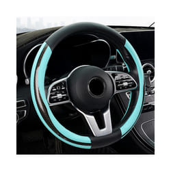 Carbon Fiber Leather Sport O/D Shape Car Steering Wheel Cover steering - 5