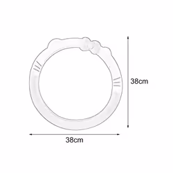 Car Styling Bow kitty Car Steering Wheel Cover 38cm Cartoon Universal - A