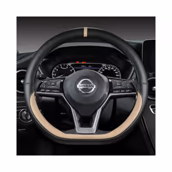 Car Steering Wheel Cover For Nissan X-Trail Qashqai March Serena Micra - BLACK