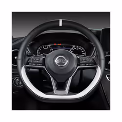 Car Steering Wheel Cover For Nissan X-Trail Qashqai March Serena Micra - BLACK