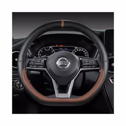 Car Steering Wheel Cover For Nissan X-Trail Qashqai March Serena Micra - COFFEE
