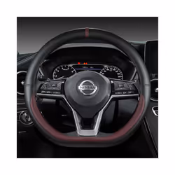 Car Steering Wheel Cover For Nissan X-Trail Qashqai March Serena Micra - WINE RED