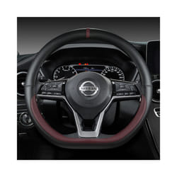 Car Steering Wheel Cover For Nissan X-Trail Qashqai March Serena Micra - WINE RED