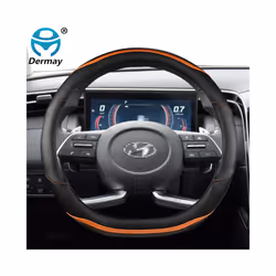 for Hyundai Tucson 2004~2022 NX4 IX35 2016 2017 2019 2021 2022 Car Steering - D shape- Orange