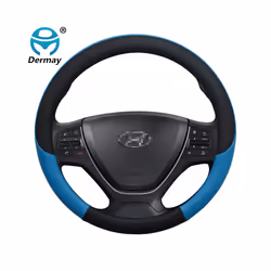 for Hyundai i20 MK1 MK2 MK3 Inokom i20 Elite i20 Car Steering Wheel Cover - Blue