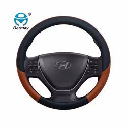 for Hyundai i20 MK1 MK2 MK3 Inokom i20 Elite i20 Car Steering Wheel Cover - Brown
