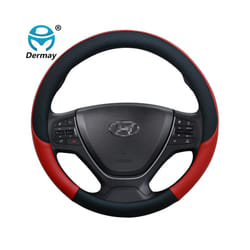 for Hyundai i20 MK1 MK2 MK3 Inokom i20 Elite i20 Car Steering Wheel Cover - Red