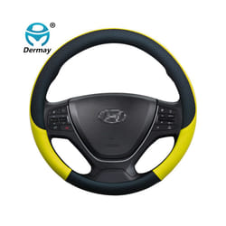for Hyundai i20 MK1 MK2 MK3 Inokom i20 Elite i20 Car Steering Wheel Cover - Yellow