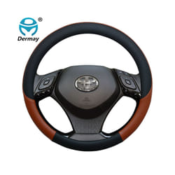 Leather Sport Car Steering Wheel Cover for Toyota CHR C-HR Auto Accessories - Brown