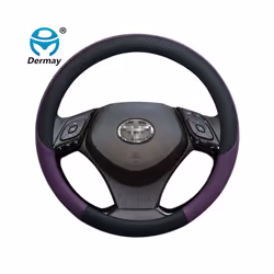 Leather Sport Car Steering Wheel Cover for Toyota CHR C-HR Auto Accessories - Purple