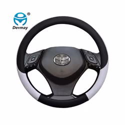Leather Sport Car Steering Wheel Cover for Toyota CHR C-HR Auto Accessories - Red