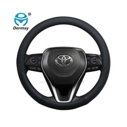 for Toyota Rav4 Wildlander RAV4 LE AWD GTQ6440 Car Steering Wheel Cover - Black