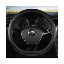 D Shape Car Steering Wheel Cover Leather for Golf K3 POLO JATTA Suzuki - D shape Black