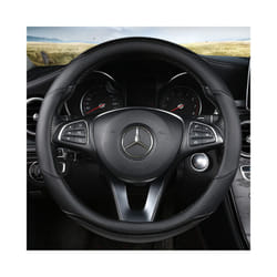 D Shape Car Steering Wheel Cover Leather for Golf K3 POLO JATTA Suzuki - O shape Black