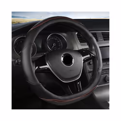 Car Steering Wheel Cover PU Leather for VW Golf Polo Passat Bora Touran - O shape Orange