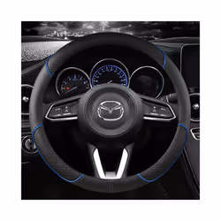 Microfiber Leather Car Steering Wheel Cover For CX-3 CX-4 CX-5 CX-7 CX-9 - Blue