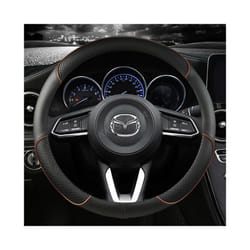Microfiber Leather Car Steering Wheel Cover For CX-3 CX-4 CX-5 CX-7 CX-9 - Coffee