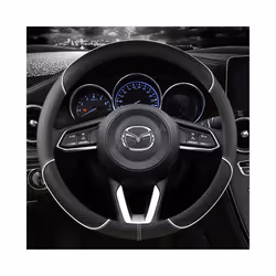 Microfiber Leather Car Steering Wheel Cover For CX-3 CX-4 CX-5 CX-7 CX-9 - Coffee