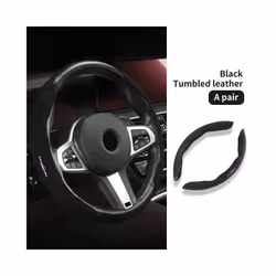Car Steering Wheel ABS Cover Trim Fur Leather For BMW G20 G30 G32 6 GT - Black