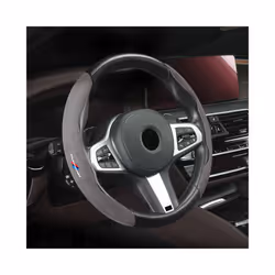 Car Steering Wheel ABS Cover Trim Fur Leather For BMW G20 G30 G32 6 GT - Black