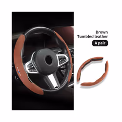 Car Steering Wheel ABS Cover Trim Fur Leather For BMW G20 G30 G32 6 GT - Brown