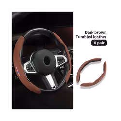 Car Steering Wheel ABS Cover Trim Fur Leather For BMW G20 G30 G32 6 GT - Dark Brown