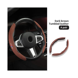 Car Steering Wheel ABS Cover Trim Fur Leather For BMW G20 G30 G32 6 GT - Dark Brown