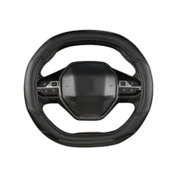 Car Steering Wheel Cover For Peugeot 3008 4008 5008 Carbon Fiber Two-Color - black