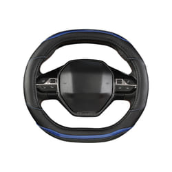 Car Steering Wheel Cover For Peugeot 3008 4008 5008 Carbon Fiber Two-Color - blue