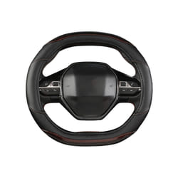 Car Steering Wheel Cover For Peugeot 3008 4008 5008 Carbon Fiber Two-Color - coffee