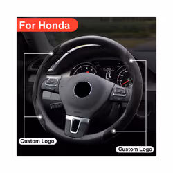 For Honda Universal Steering Wheel Cover civic jazz city CRV XRV fit Accord - Gray 2 PCS