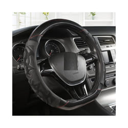 Car Steering Wheel Cover Carbon Fiber Leather For Nissan Qashqai J11 Nissan - A BLACK D SHAPE