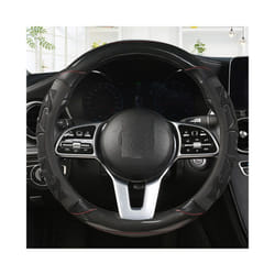 Car Steering Wheel Cover Carbon Fiber Leather For Nissan Qashqai J11 Nissan - A BLACK O SHAPE