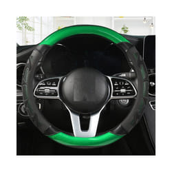 Car Steering Wheel Cover Carbon Fiber Leather For Nissan Qashqai J11 Nissan - A GREEN O SHAPE