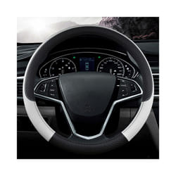 Auto Steering Wheel Cover Universal Volant Braid on the Steering-wheel - White