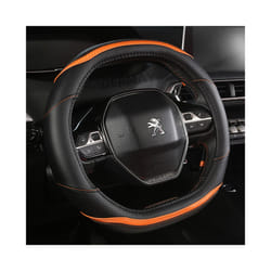 for Peugeot 3008 4008 5008 Car Steering Wheel Cover Carbon Fibre + PU - Orange