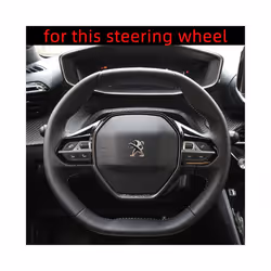 for Peugeot 3008 4008 5008 Car Steering Wheel Cover Carbon Fibre + PU - Orange