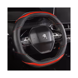 for Peugeot 3008 4008 5008 Car Steering Wheel Cover Carbon Fibre + PU - Red