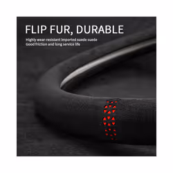 For Tesla Car Suede Leather Steering Wheel Cover 38cm Anti-Slip Breathable - Black