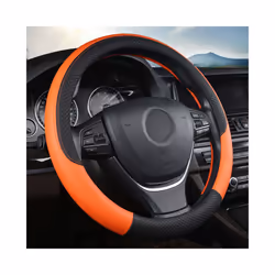 Leather Car Steering Wheel Cover fun volante  for Volkswagen VW T4 T5 - Orange
