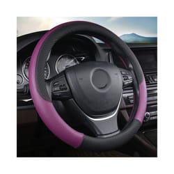 Leather Car Steering Wheel Cover fun volante  for Volkswagen VW T4 T5 - Purple