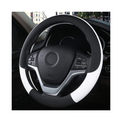 Leather Car Steering Wheel Cover fun volante  for Volkswagen VW T4 T5 - White