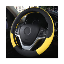 Leather Car Steering Wheel Cover fun volante  for Volkswagen VW T4 T5 - Yellow