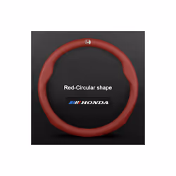 ) 3D Embossing Carbon fiber leather Car steering wheel cover For HONDA Accord - Red(38cm