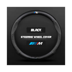 Car Steering Wheel Cover 3D For Bmw E46 E90 F20 E39 E91 E87 E60 E93 F10 - Black Round