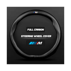 Car Steering Wheel Cover 3D For Bmw E46 E90 F20 E39 E91 E87 E60 E93 F10 - Carbon Fiber