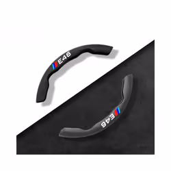 Car Steering Wheel Cover Black Suede Leather For BMW M Sport E30 E34 E36 - e46