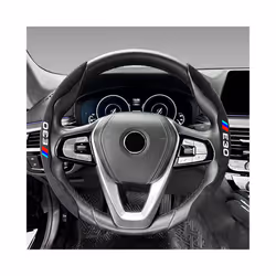Car Steering Wheel Cover Black Suede Leather For BMW M Sport E30 E34 E36 - e46